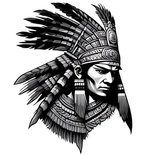 Mayan warrior tattoo design idea