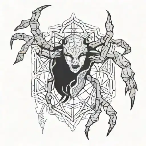skyrim Nocturnal Arachne Spooky tattoo design idea