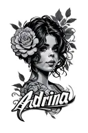 adriana name tattoo design idea