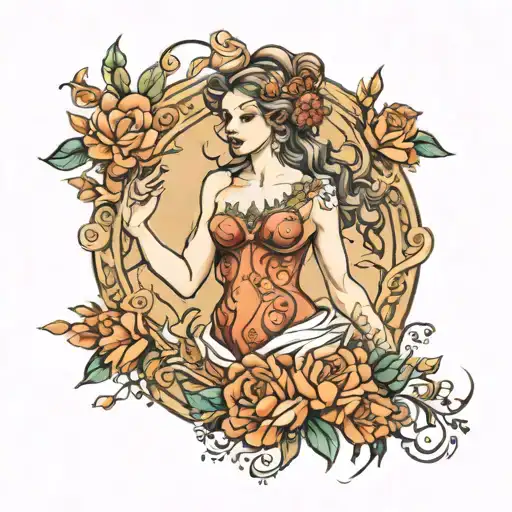 Aphrodite full body tattoo design idea