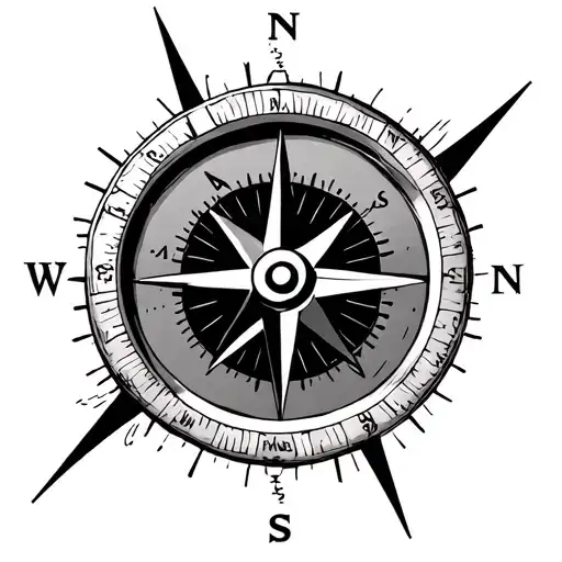 One Compass”A circular compass with each direction symbolizing a place singapore, south africa, netherlands, and texas tattoo design idea