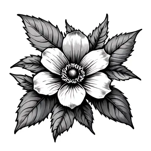 poisonous flower intertwined herbs neo traditional tattoo tattoo design idea
