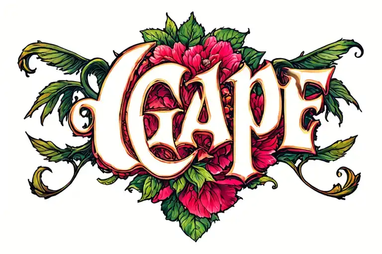 word "agape" tattoo design idea