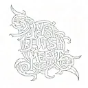 Text  "Jewish Rape Meat" tattoo design idea