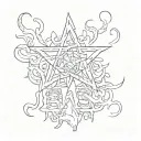 Text  "Jewish Rape Meat" tattoo design idea