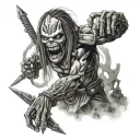 iron maiden tattoo design idea