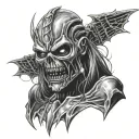 iron maiden tattoo design idea