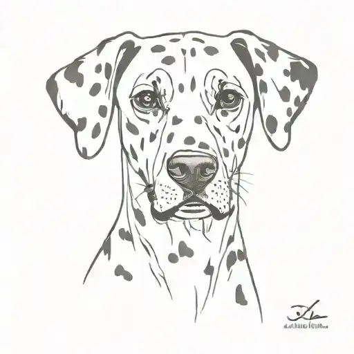 Dalmatian dog tattoo design idea