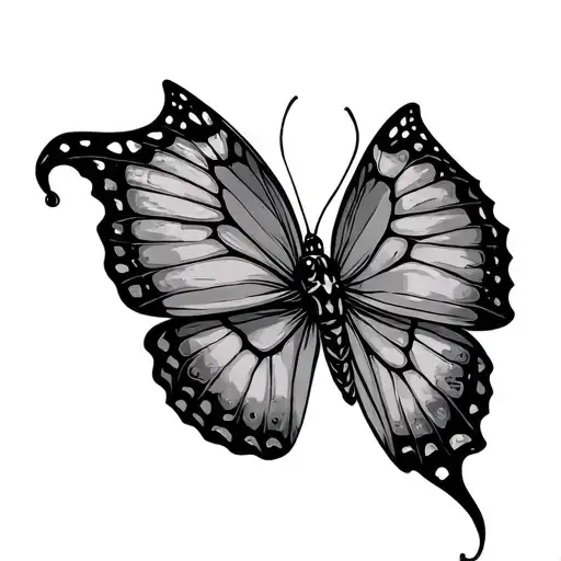 butterfly butthole tattoo design idea