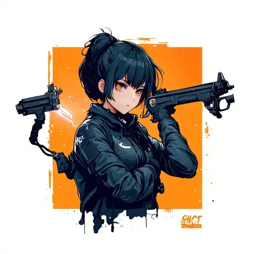 ghost in the shell literal tattoo design idea