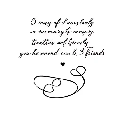 in memory of 5 family members and 3 friends tattoo design idea