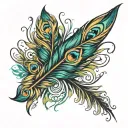 peacock feather tattoo design idea