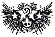 13 stars roman numeral 3 tattoo design idea