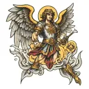 Saint Michael archangel tattoo design idea