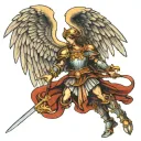 Saint Michael archangel tattoo design idea