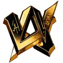 gold bars forming the letters "A" and "V" tattoo design idea