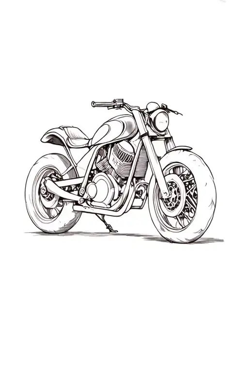 motor bike tattoo design idea