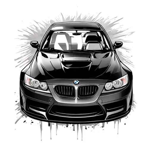 BMW car tattoo design idea