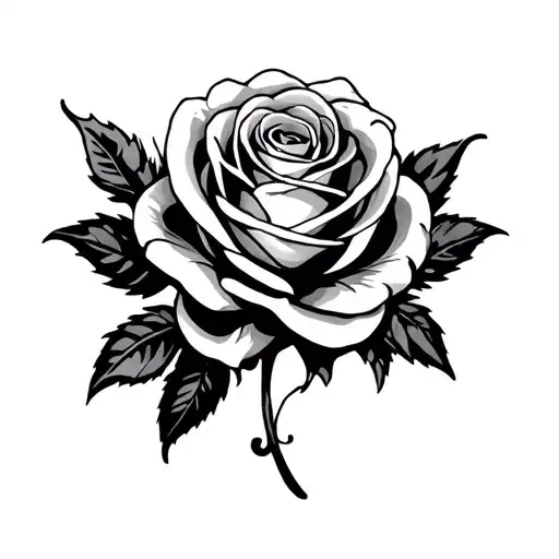 Turbo and roses tattoo design idea