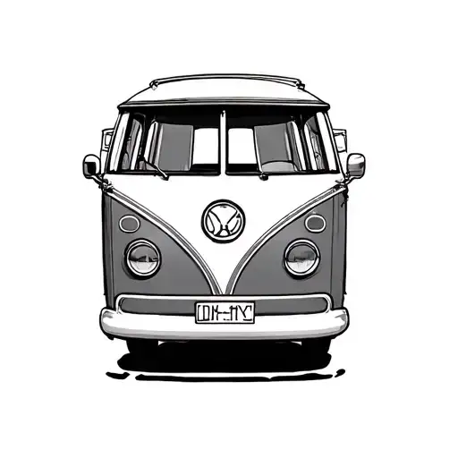 Campervan tattoo design idea