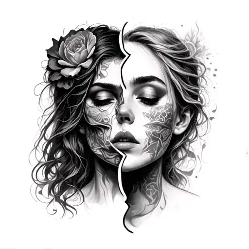 borderline personality disorder splitting  tattoo design idea