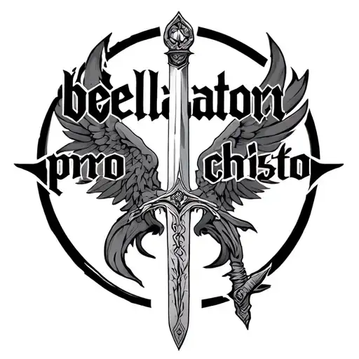 "bellator pro christo" Sword Of St Michael tattoo design idea