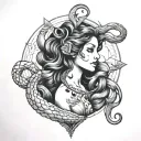 siren tattoo design idea