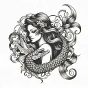 siren tattoo design idea