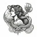 siren tattoo design idea