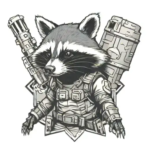 Rocket Racoon tattoo design idea
