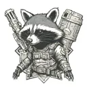 Rocket Racoon tattoo design idea