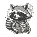 Rocket Racoon tattoo design idea