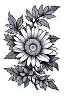 aster vine wrapped evenly tattoo design idea