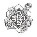 33 number written tattoo design idea