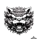 chinese foo dog tattoo design idea