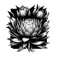 Protea tattoo design idea