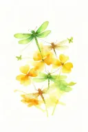 4 leaf clover with dragonflies pain hatred grief tattoo design idea