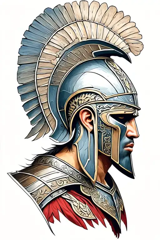 Spartan warrior tattoo design idea