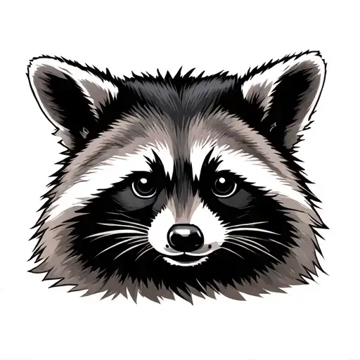 Tactical Raccoon with  tattoo design idea