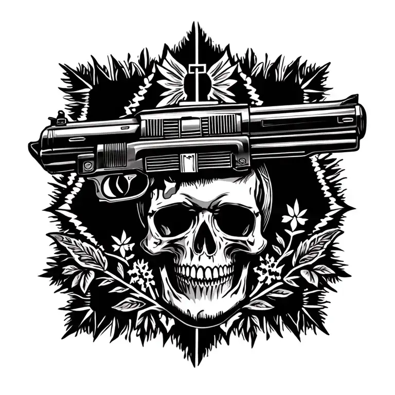New Mexico, Chicano, guns, cars, skulls,Navajo, Cards, Cross, candle tattoo design idea