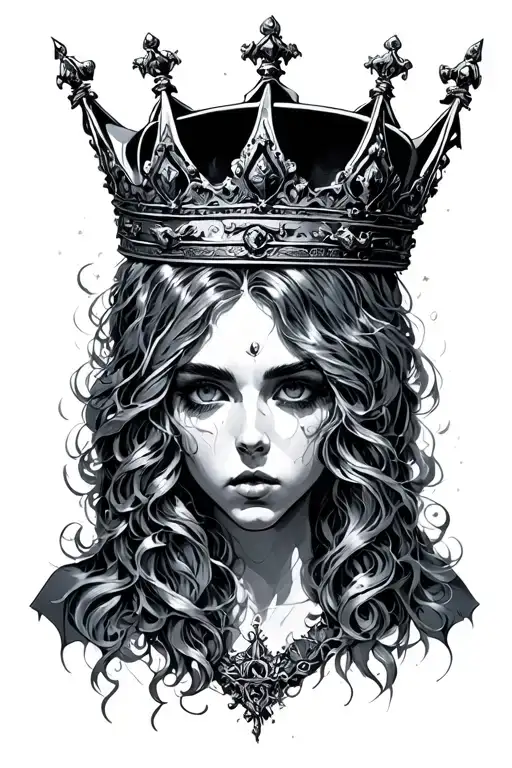 heavy lies the crown" tattoo design idea