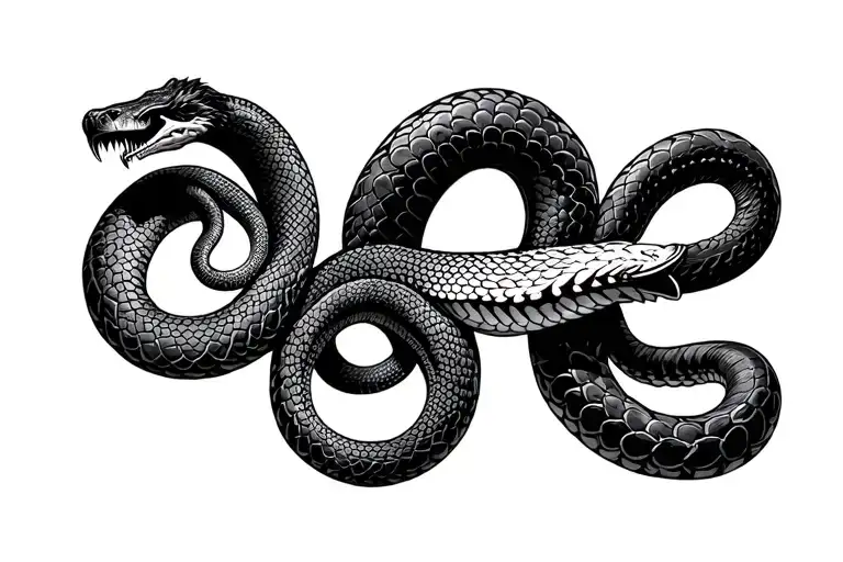 join or die with snake tattoo design idea