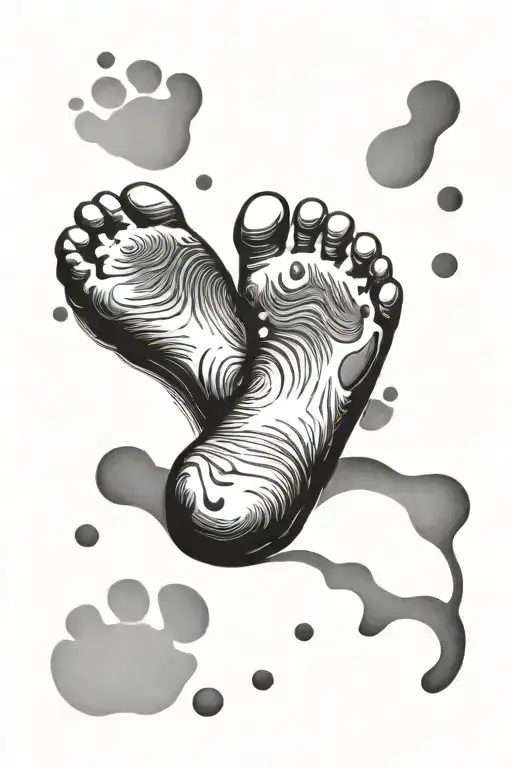 Baby Footprint tattoo design idea