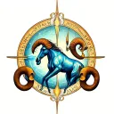 Sagittarius and Aries symbol tattoo design idea