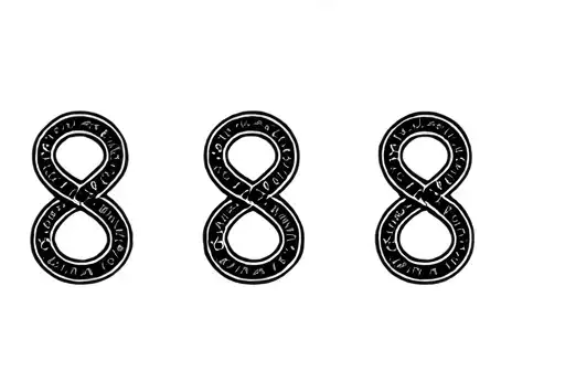 "888" tattoo design idea
