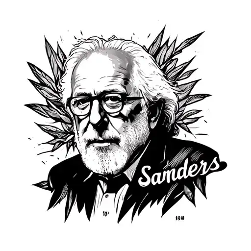 last name Sanders on forarm half sleeve tattoo design idea