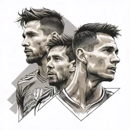 Lionel Messi Cristiano Ronaldo Neymar tattoo design idea