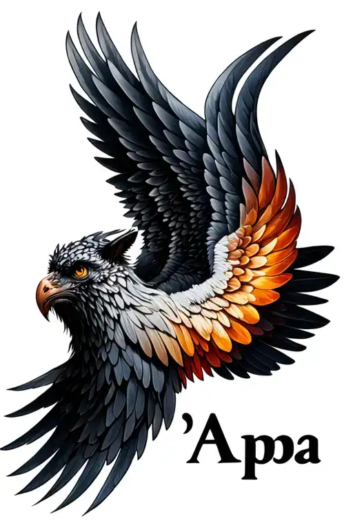 "Appa" wings tattoo design idea