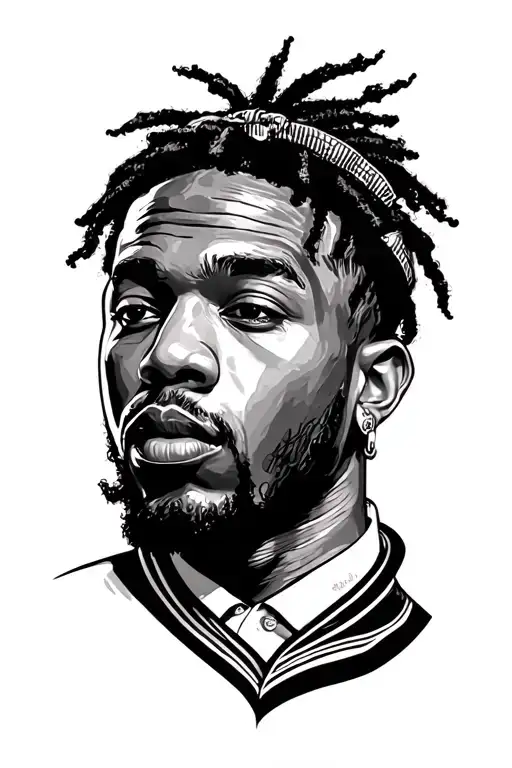 a kendrick lamar themed tattoo, somethink lowkey tattoo design idea