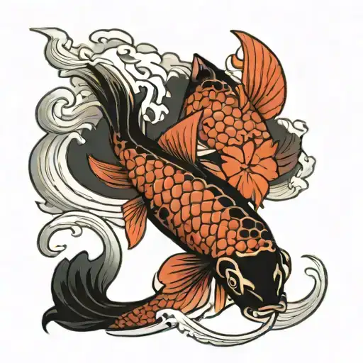 koi sumo tattoo design idea